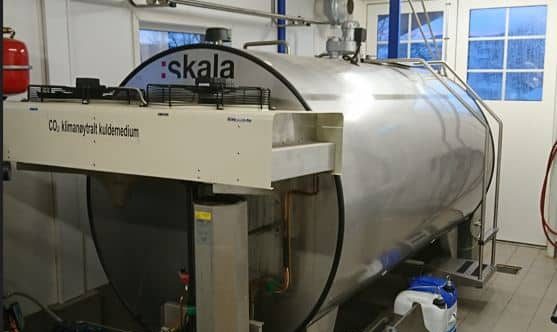 Gjenvinning av varme fra melketanken